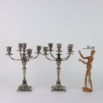 Pair of Silver Candelabra