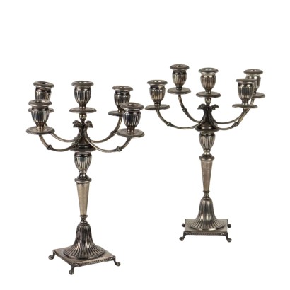 Coppia di Candelabri in Argento