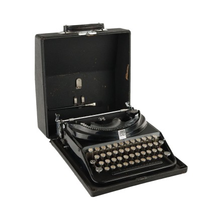 Machine à Écrire Vintage Ico Olivetti Métal Italie Années 30-40
