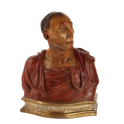 Antique Bust Niccolò da Uzzano Copy from Donatello Terracotta