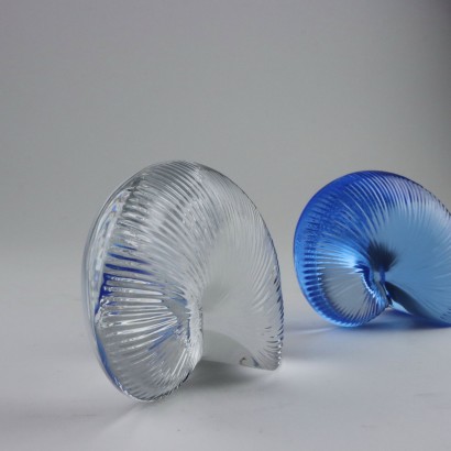 Paire de Coquillages Nautilus en Cristal