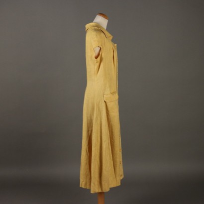 Vestido Biki Vintage Lino Amarillo