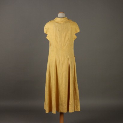 Biki Vintage Yellow Linen Dress