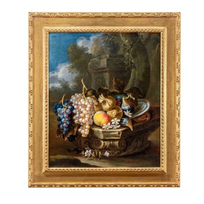 Antique Painting Signed Maximilian Pfeiler Oil on Canvas XVII Century