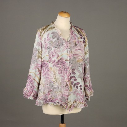 Un Jour Ailleurs Jacket and Top Silk Second Hand UK Size 14 France