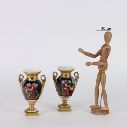 Paire de vases en porcelaine de Style%,Paire de vases en porcelaine de Style%,Paire de vases en porcelaine de Style%