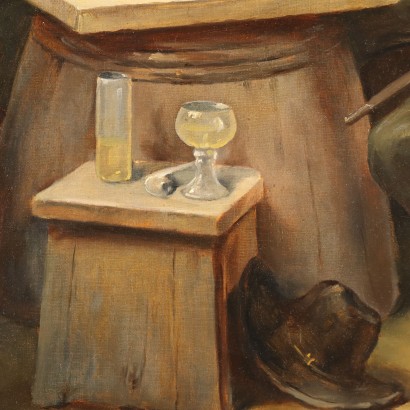 Dipinto di Wilhelm Lehmann-Leonhard,Giocatori di carte in osteria,Wilhelm Lehmann-Leonhard,Wilhelm Lehmann-Leonhard,Wilhelm Lehmann-Leonhard