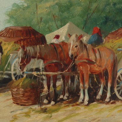 Painting Figures and Peasant Carts