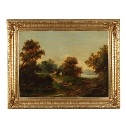 Modern Painting Landscape Oil on Canvas XIX-XX Century