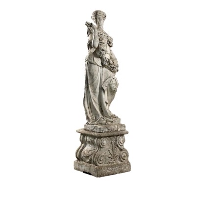 Sculpture de Jardin Ancienne Allegorie du Printemps Pierre XXe Siècle