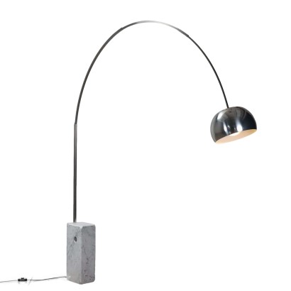 Flos Arco Lampadaire Vintage Design F.lli Castiglioni Acier Années 60