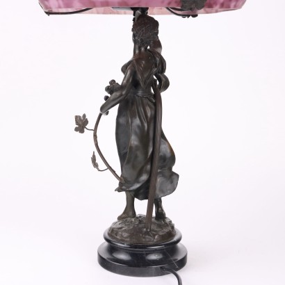 Lampe Art Nouveau En Bronze