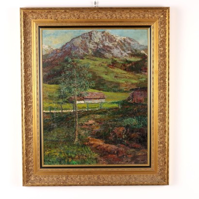 Pintura De Paisaje De Montaña