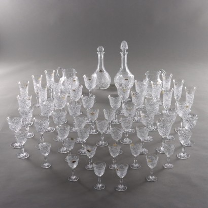 Ensemble de verres en cristal de Bohême