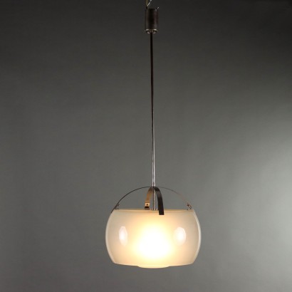 Artemide Omega Lámpara de Suspensión Vintage Metal Cristal Años 60