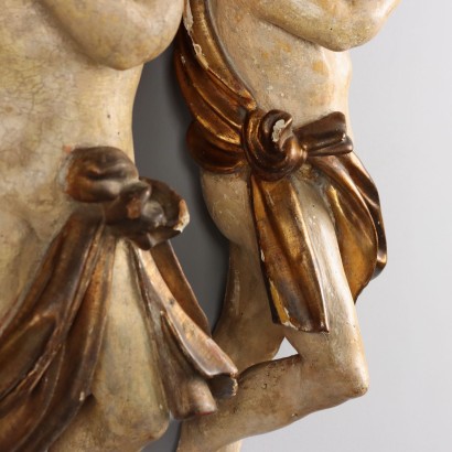 Pair of Carved Wooden Caryatids