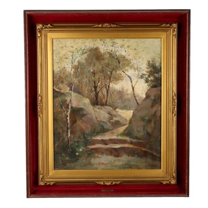 Tableau Modèrne Signé S. Petruolo Huile sur Toile XIXe-XXe Siècle