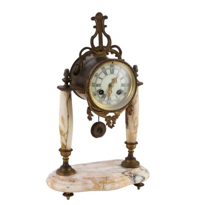 Marble and Bronze Table Clock