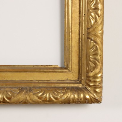 Carved and gilded wooden frame