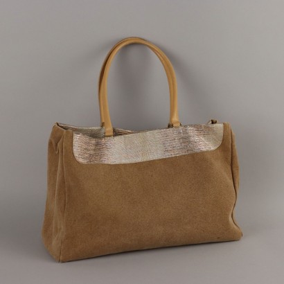 Silvano Biagini Bag Second Hand Canvas Leather Italy