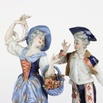 Pair of Capodim Porcelain Figurines