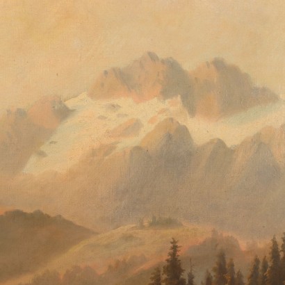 Painting Landscape with Mountains