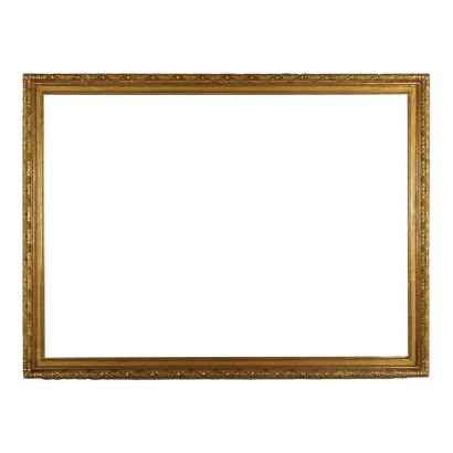 Carved and gilded wooden frame