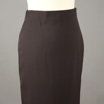 PierAntonio Gaspari Brown Longuette Skirt