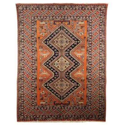 Antique Ardebil Carpet Cotton Wool Heavy Knot Iran 104 x 79 In