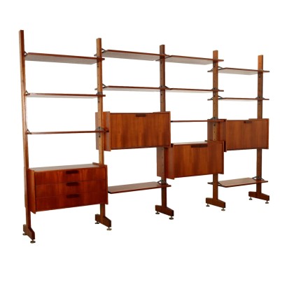 Vintage 1960s Bookcase Teak Veneer Italy