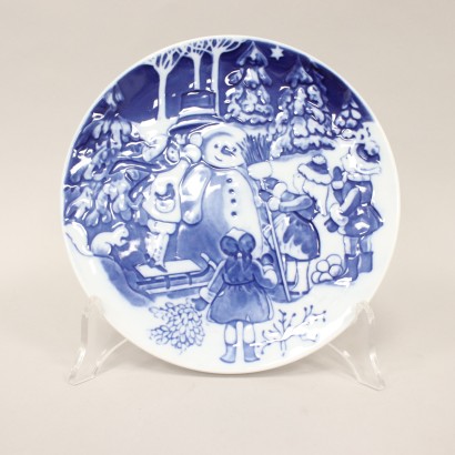 Royal Copenhagen Assiette de Noël Enfant, Bonhomme de neige, Ingrid Jensen,Ingrid Jensen,Ingrid Jensen,Ingrid Jensen