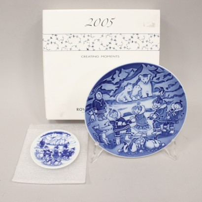 Royal Copenhagen Christmas Plate Children, Winter Boys au Groenland, Ingrid Jensen, Ingrid Jensen, Ingrid Jensen