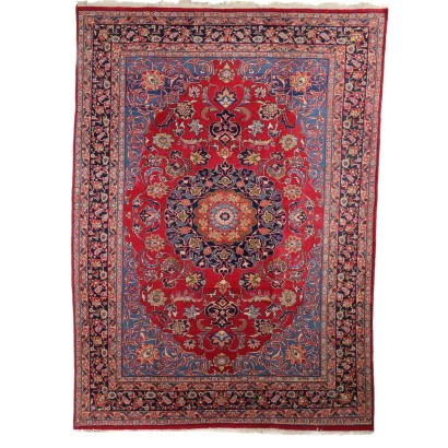 Tapis Ancien Asiatique Coton Laine Noeud Gros 330 x 240 cm