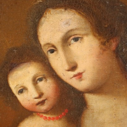 Gemälde Madonna mit Kind und Engeln