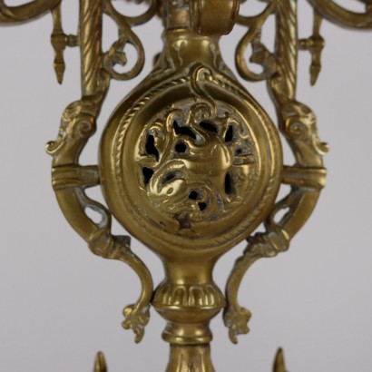 Pendule Triptyque en Bronze Doré