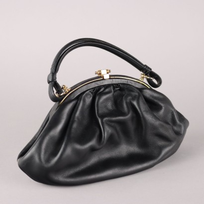 Borsa Vintage In Pelle Nera