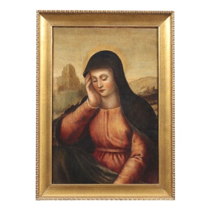 Pintura de la Virgen Dolorosa