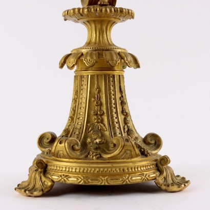 Pair of Gilded Bronze Candelabra