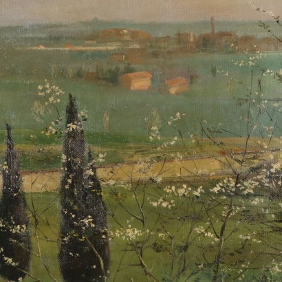 Peinture d'Arnaldo Annoni,Paysage de colline,Arnaldo Annoni,Arnaldo Annoni,Arnaldo Annoni,Arnaldo Annoni