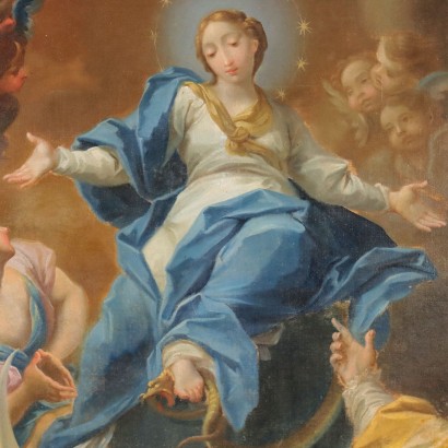 Peinture de la Vierge Immaculée et des Saints