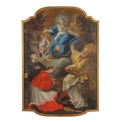 Peinture de la Vierge Immaculée et des Saints