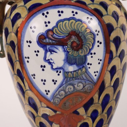 Coppia di Vasi in Maiolica a Lustro