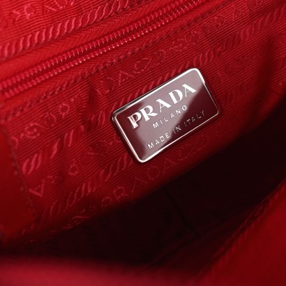 Prada Borsa Tracolla in Canvas e Pelle