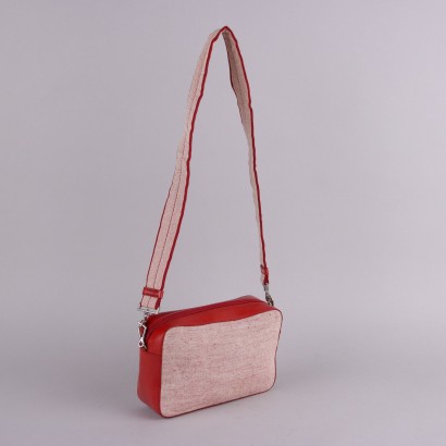 Prada Borsa Tracolla in Canvas e Pelle