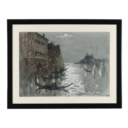 Painting by Giulio Falzoni, Evening on the Grand Canal, Giulio Falzoni, Giulio Falzoni, Giulio Falzoni, Giulio Falzoni