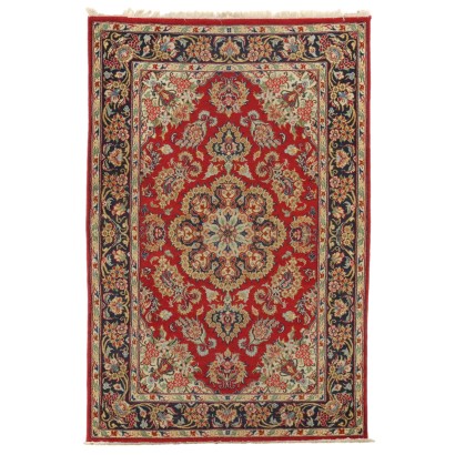 Tapis Saruk Ancien Coton Laine Noeud Gros Iran 153 x 99 cm