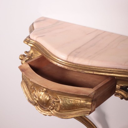 Console et miroir de style baroque