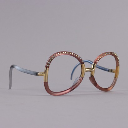 Ted Lapidus Lunettes Vintage en Plastique Paillettes France