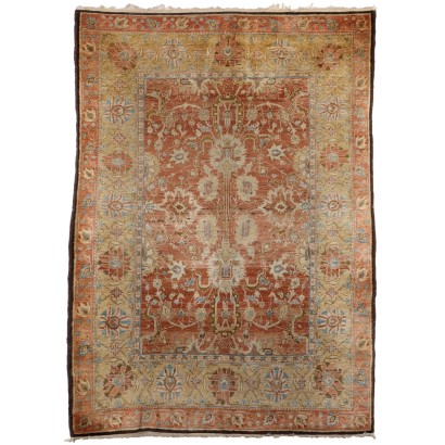 Antique Herat Carpet Wool Heavy Knot Pakistan 97 x 67 In