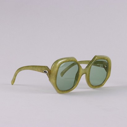 Christian Dior Lunettes Vintage Plastique Verte France